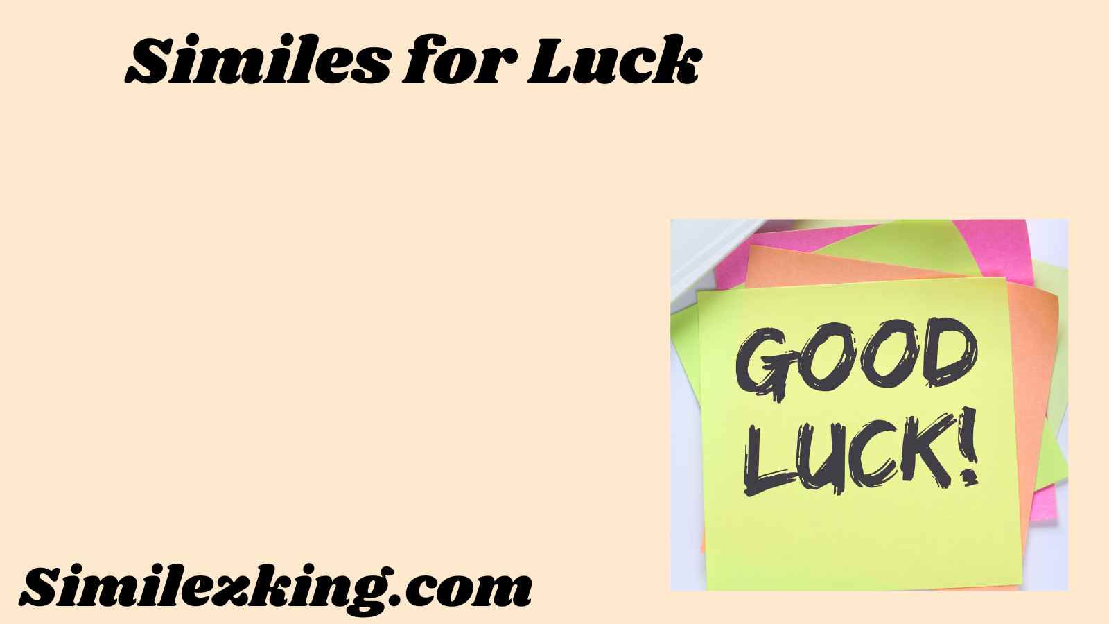 Similes for Luck