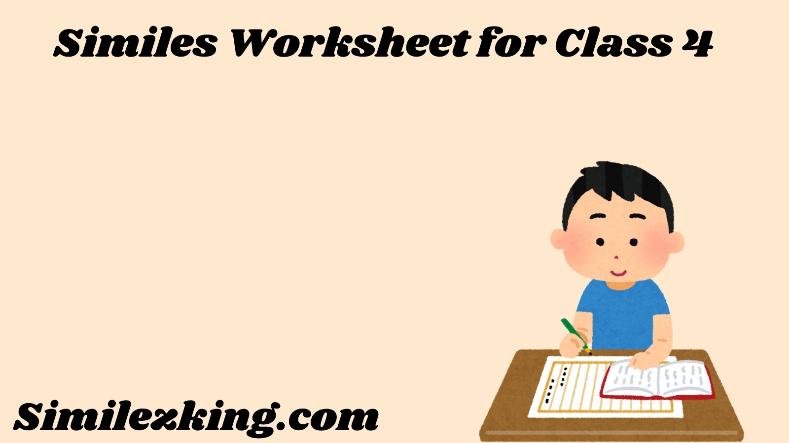Similes Worksheet for Class 4